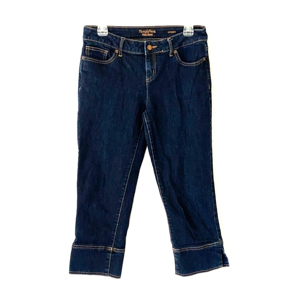 SIMPLY Vera by Vera Wang Straight Dark Denim Jean